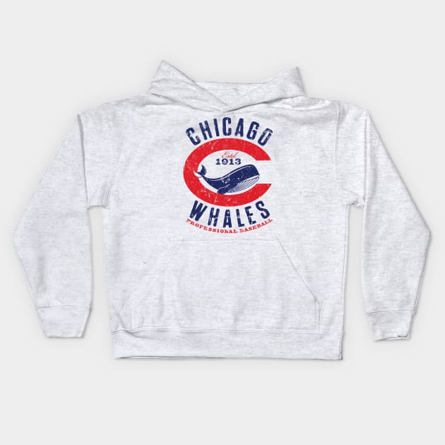 Chicago Whales Kids Hoodie by MindsparkCreative